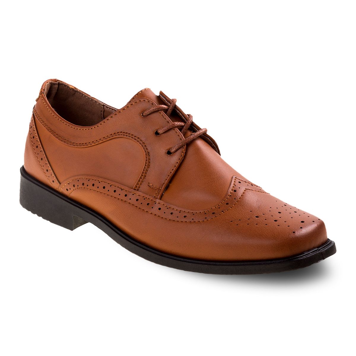 Josmo Classic boys' tan wingtip dress shoes variant