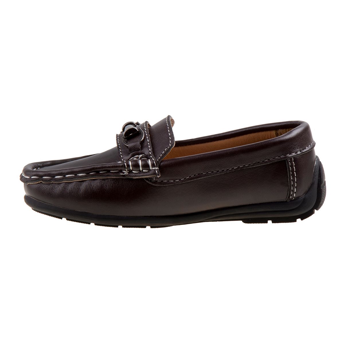 Josmo Classic boys' brown loafers side profile