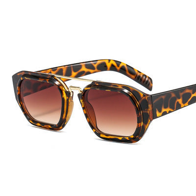 Kenike men's leopard retro colour trend sunglasses variant