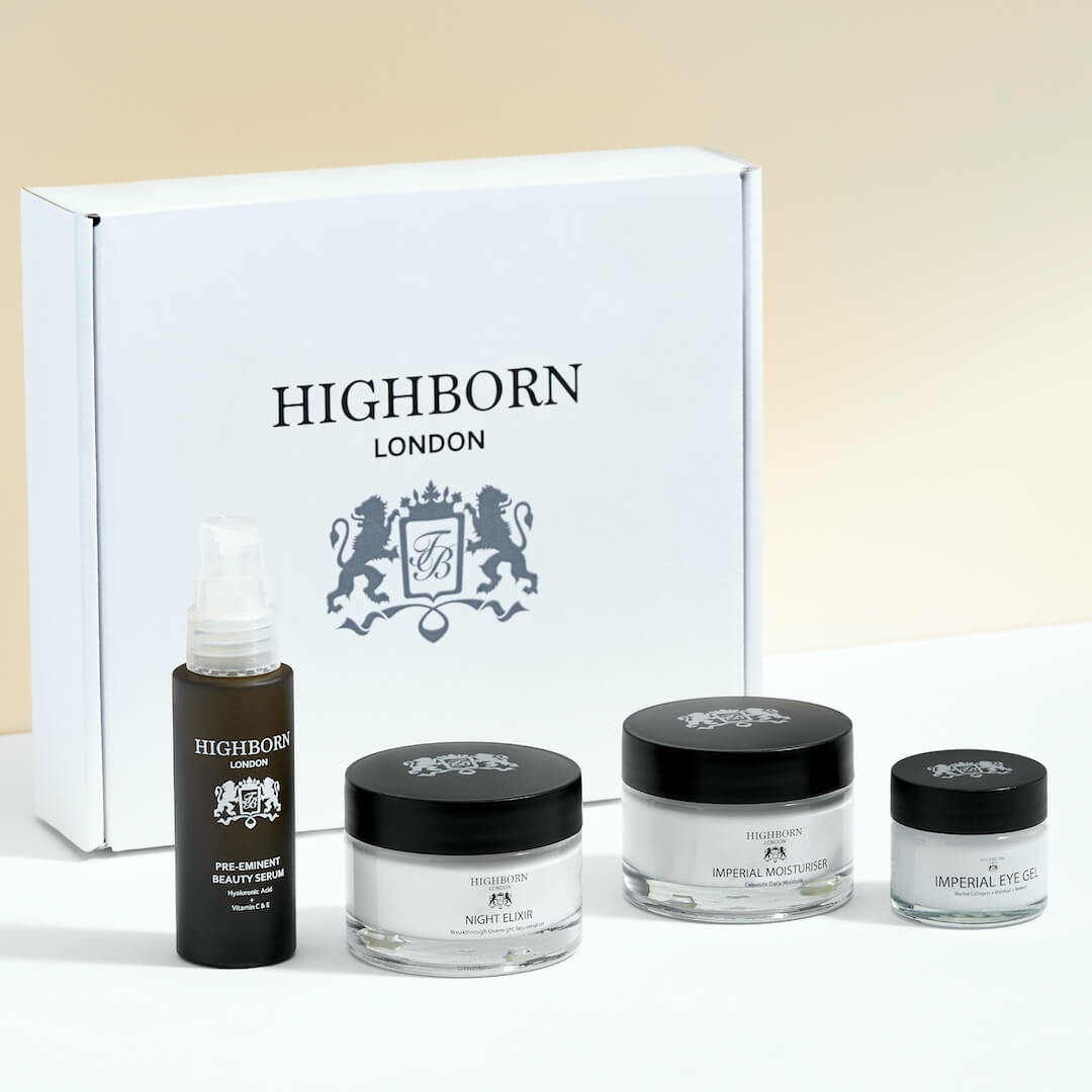 Highborn Four Phase Day and Night skincare set with box