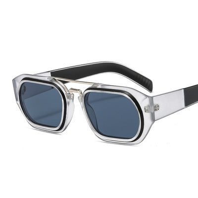 Kenike men's transparent grey retro colour trend sunglasses variant