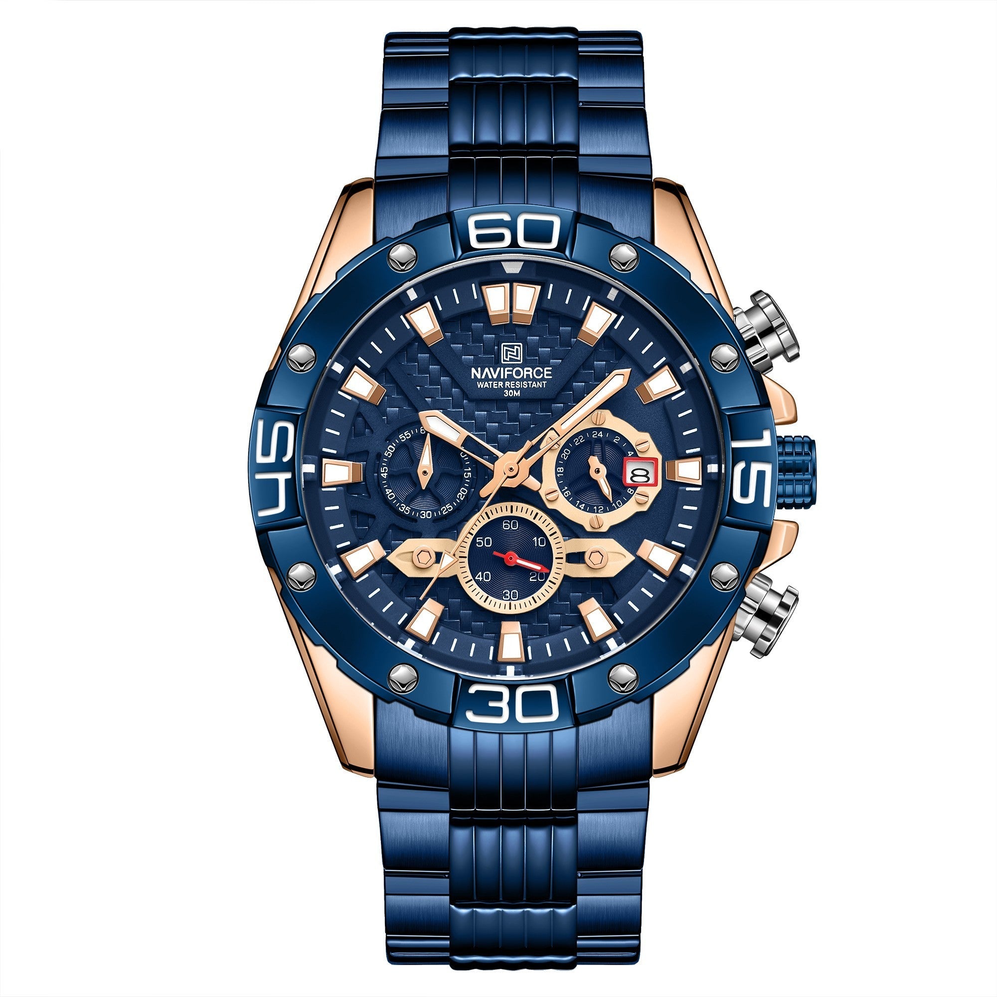 Kenike men's luminous movement watch final detail