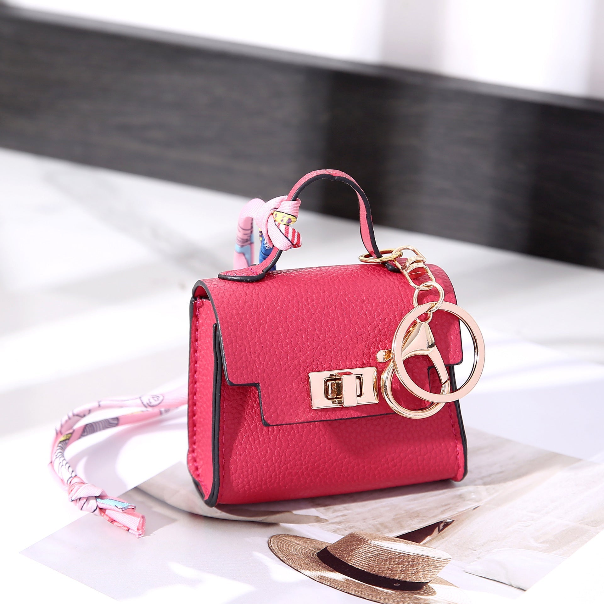 Kenike Kelly bag rose red mini pendant light luxury bag variant