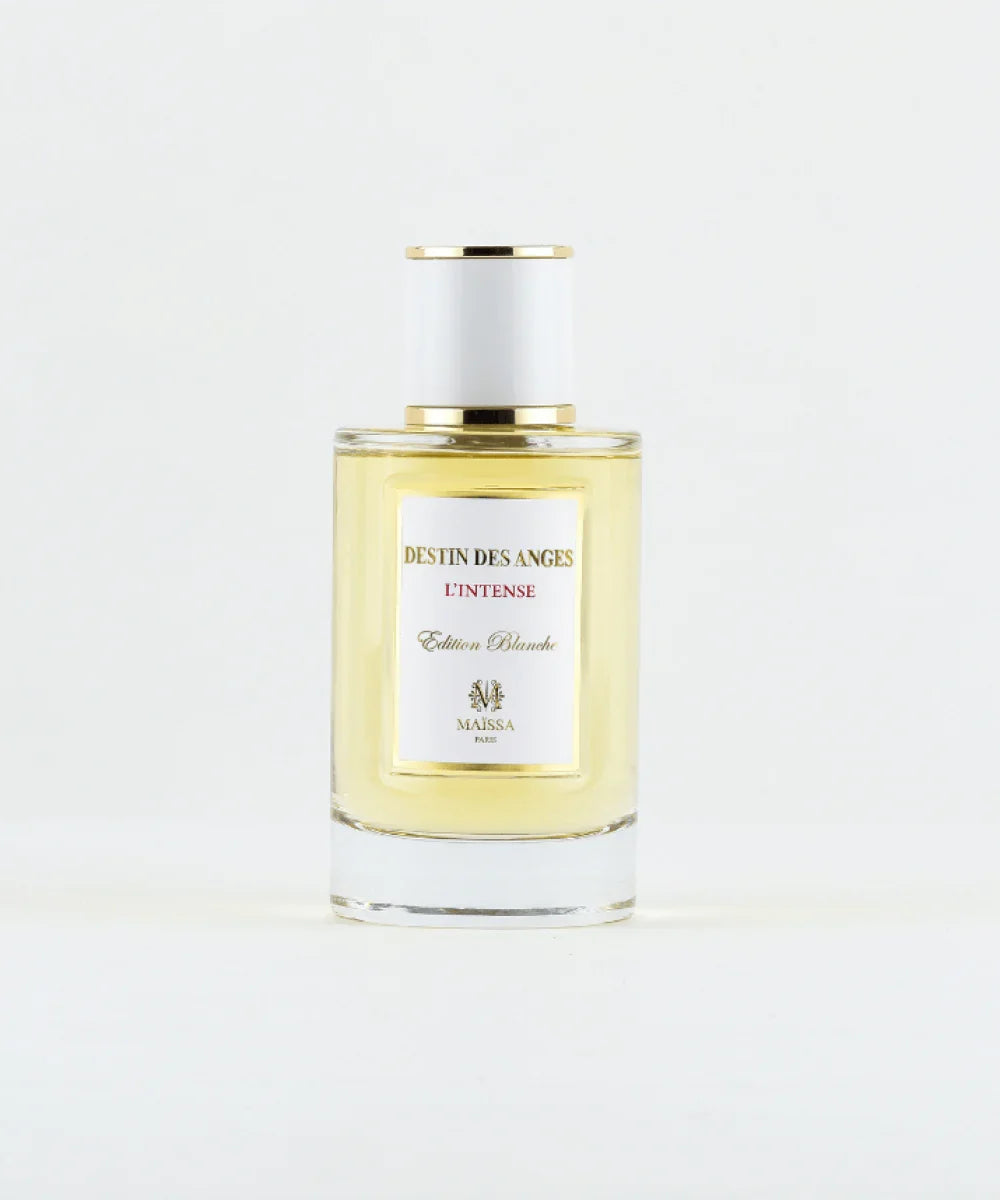 Maïssa Destin des Anges Toscane perfume bottle and gift box detail