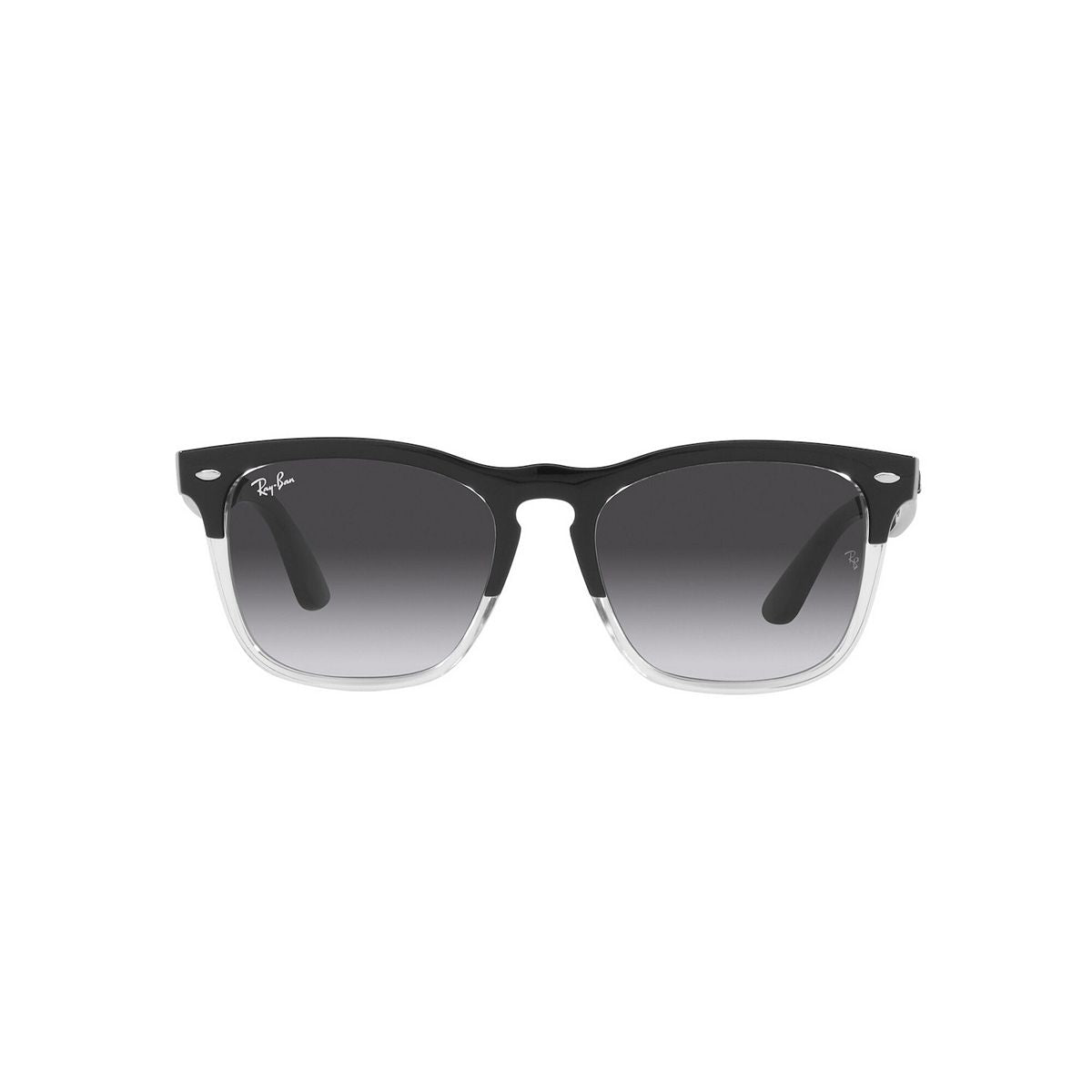 Ray-Ban 0RB4487 Steve square sunglasses black frame grey lens detail view