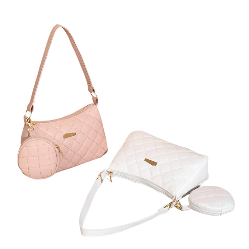 Kenike women's shoulder bag front view with top handles