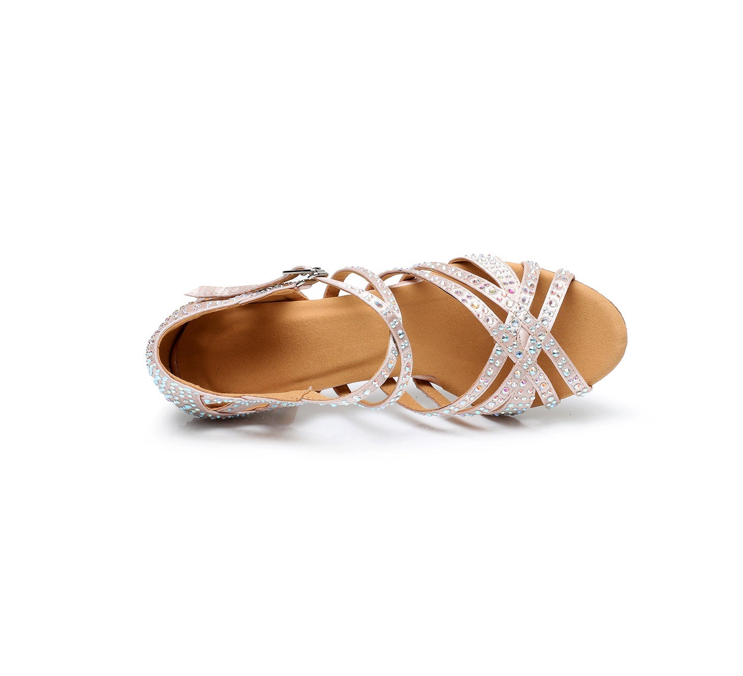 Kenike women's soft sole dance shoes heel detail