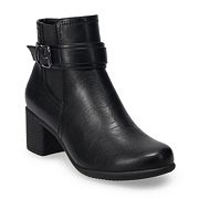 Croft & Barrow Fenix women's black ankle boots memory foam footbed variant