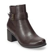 Croft & Barrow Fenix women's brown ankle boots memory foam footbed variant