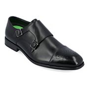 Vance Co Atticus black double monk strap dress shoes variant