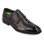 Vance Co Atticus brown double monk strap dress shoes variant