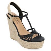 Journee Yara black Tru Comfort Foam wedge sandals variant