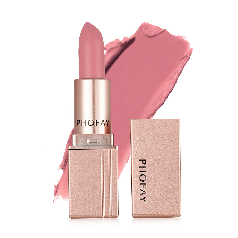 PHOFAY matte lipstick colour swatch detail