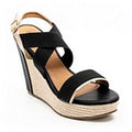Henry Ferrera Vita-200 black espadrille wedge sandals variant