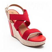 Henry Ferrera Vita-200 red espadrille wedge sandals variant