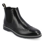 Vance Co Thorpe men's black wingtip Chelsea boots Tru Comfort Foam variant