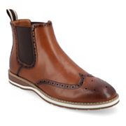 Vance Co Thorpe men's cognac wingtip Chelsea boots Tru Comfort Foam variant