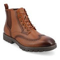 Vance Co Bowman men's cognac wingtip ankle boots Tru Comfort Foam variant