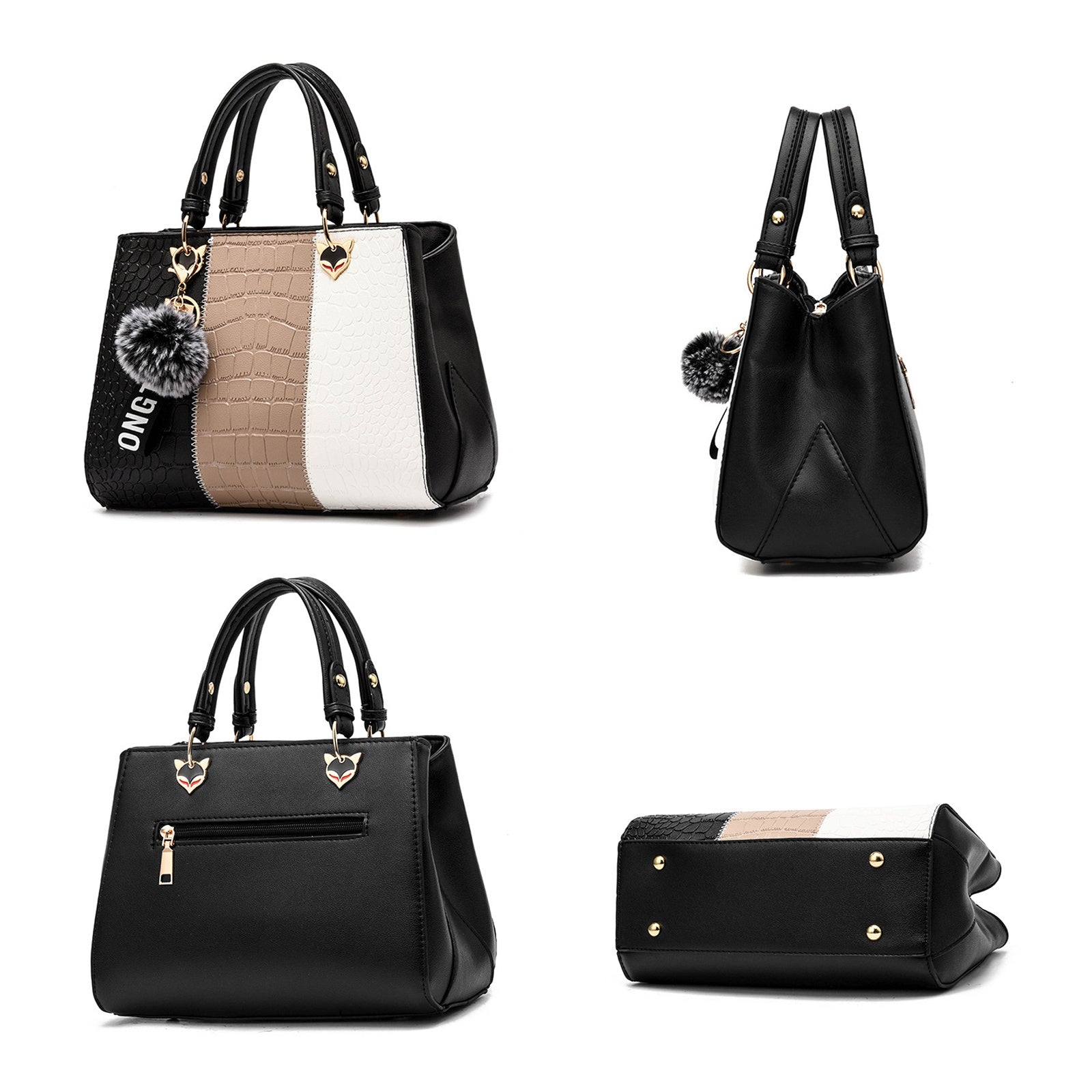 Kenike wave tote bag shoulder strap and handle detail