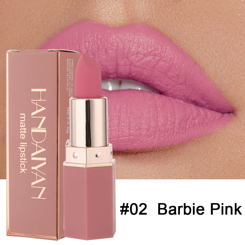 Matte waterproof lipstick product close-up