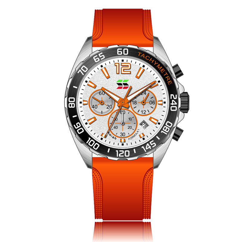 Kenike sports quartz watch black strap detail