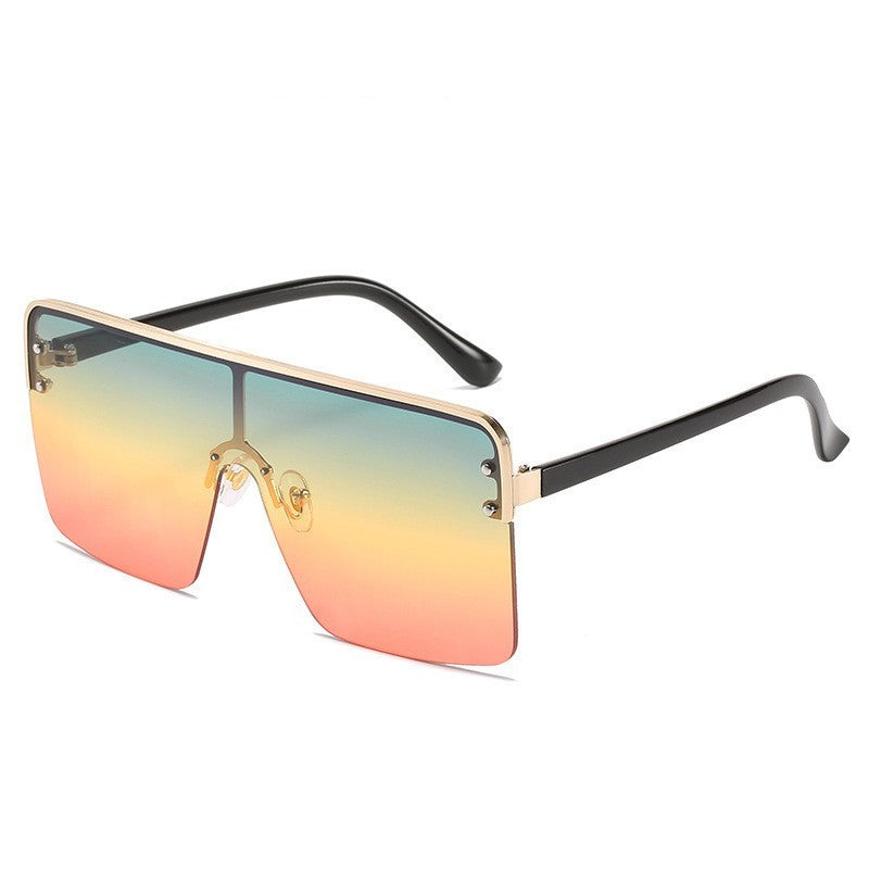 Kenike blue yellow red big frame gradient sunglasses variant