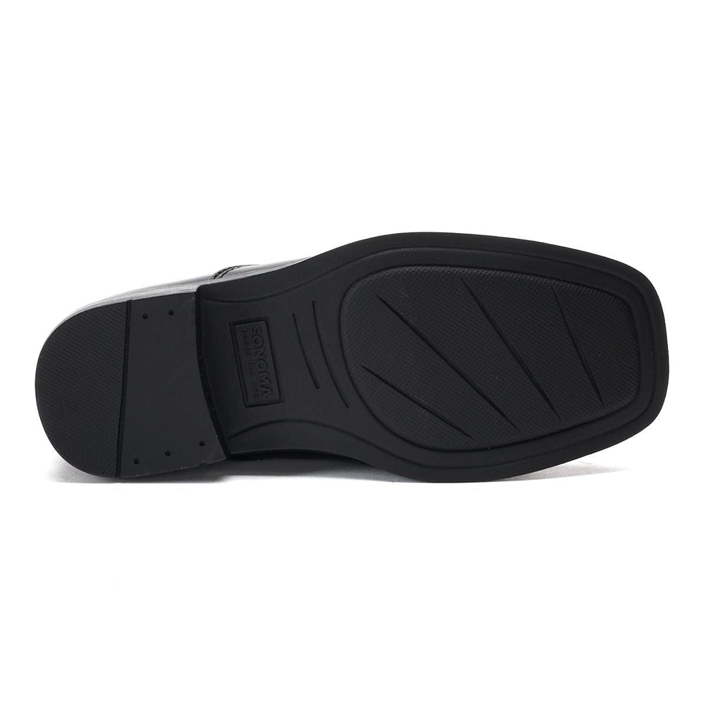 Sonoma boys' black slip-on dress shoes side profile