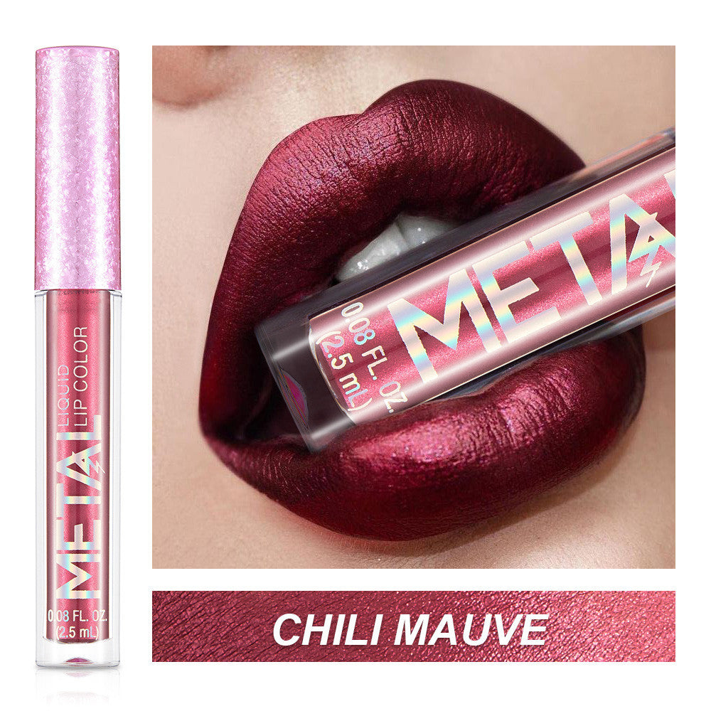 Metallic lip gloss product close-up
