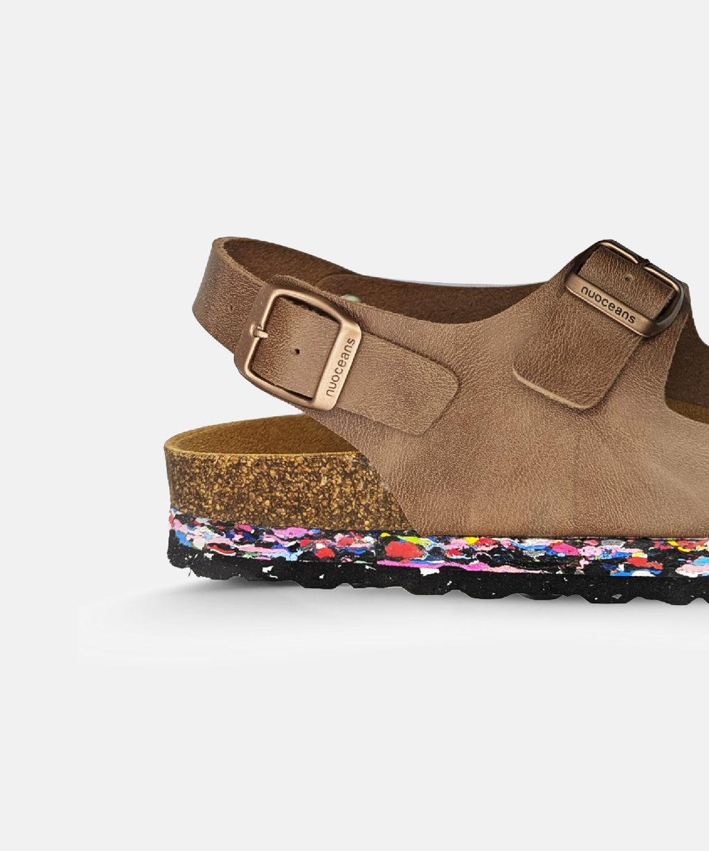 Nuoceans HAZEL brown backstrap sandal product detail image