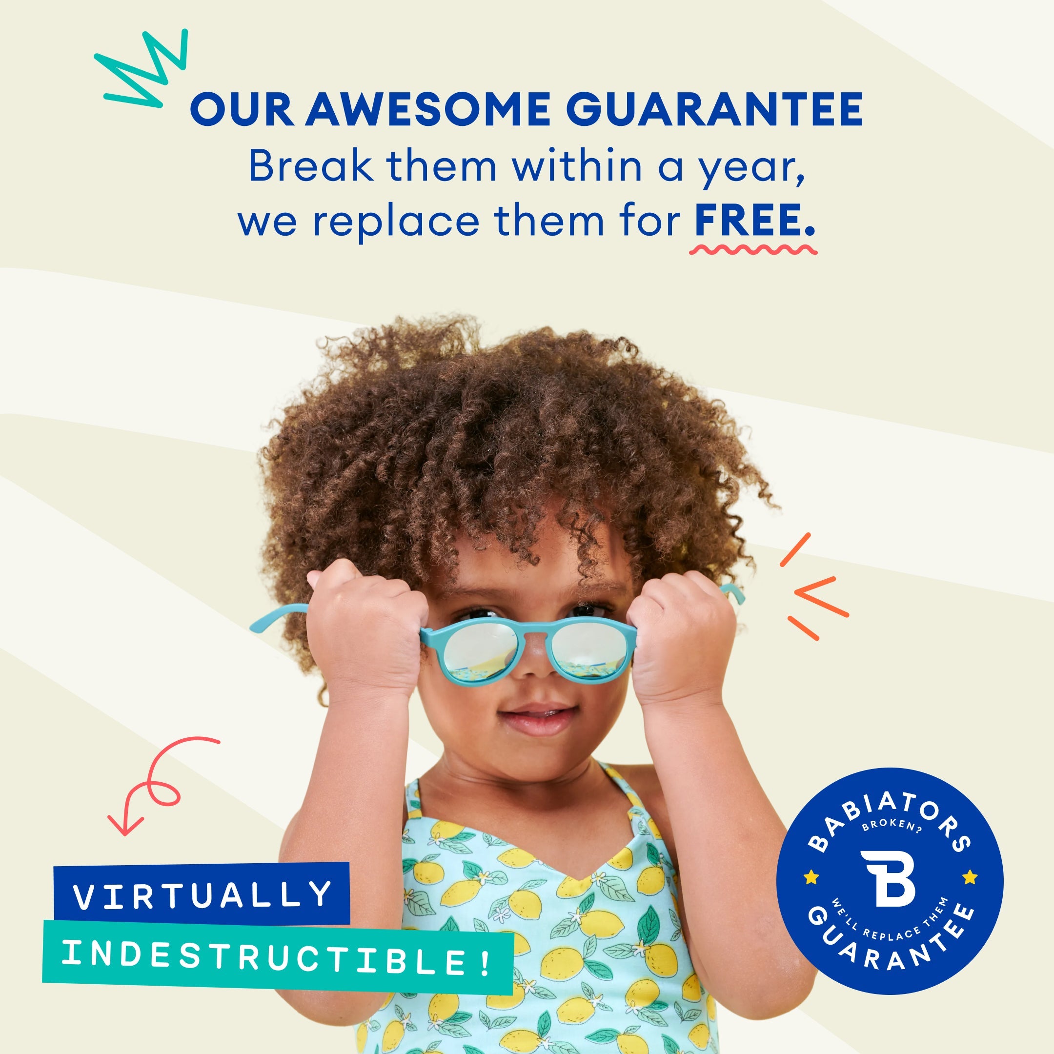 Babiators kids sunglasses protective packaging and accessories image