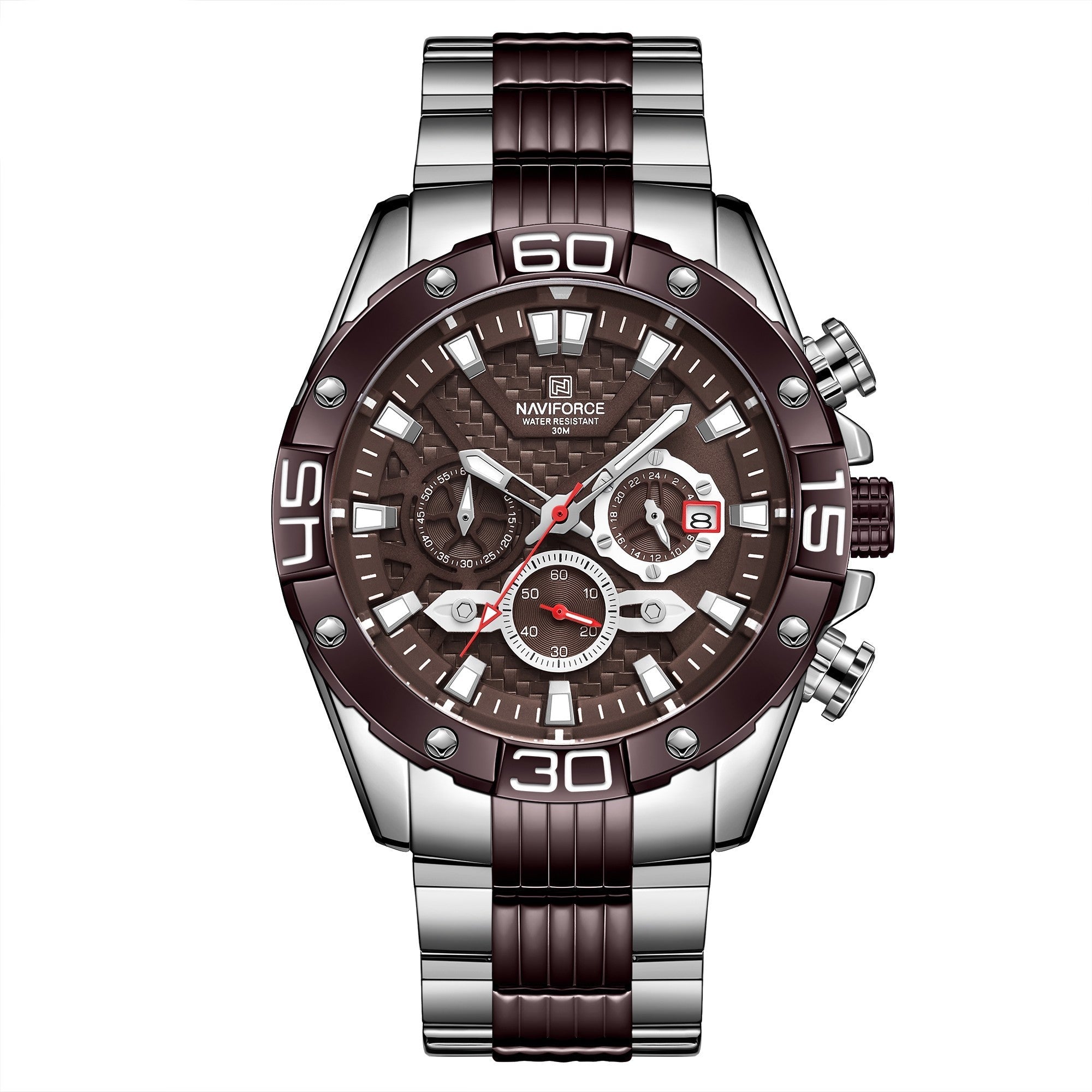 Kenike luminous watch face close-up detail