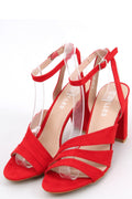 Inello red heeled sandals model 166913 front view