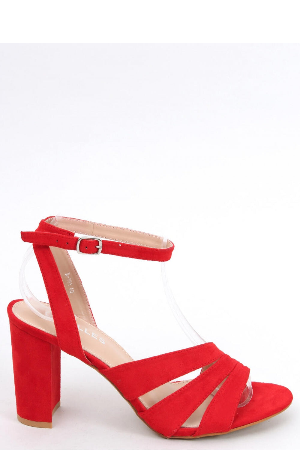 Inello model 166913 red sandals heel detail