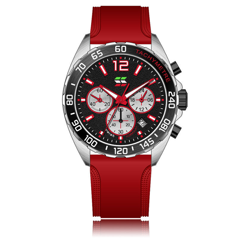 Kenike thin strap sports watch case close-up