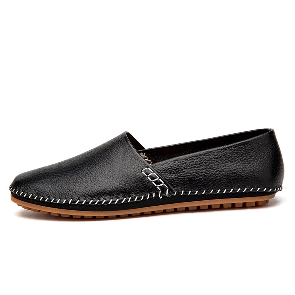 Kenike men's casual loafers upper detail