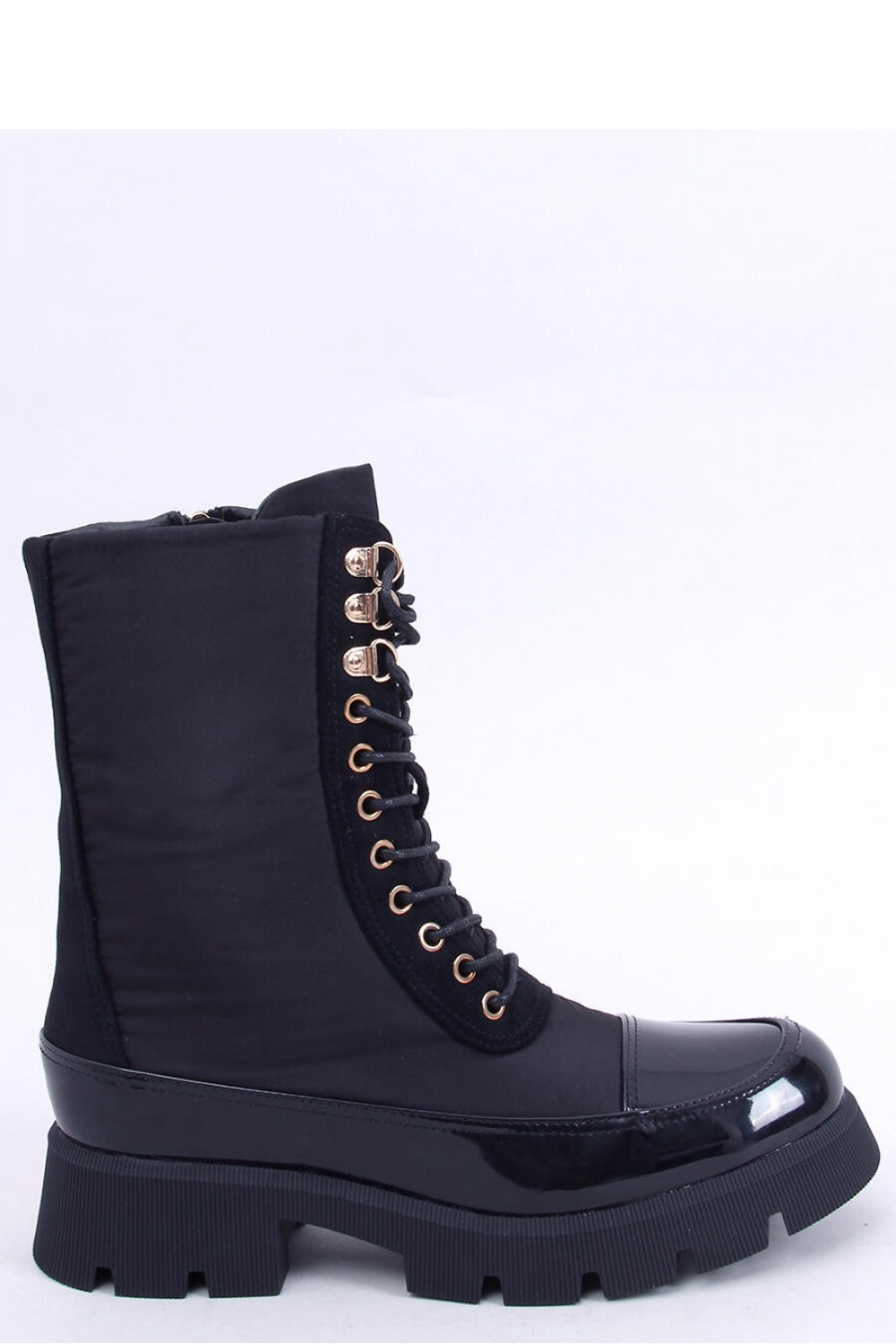 Inello model 171597 black shoes upper detail