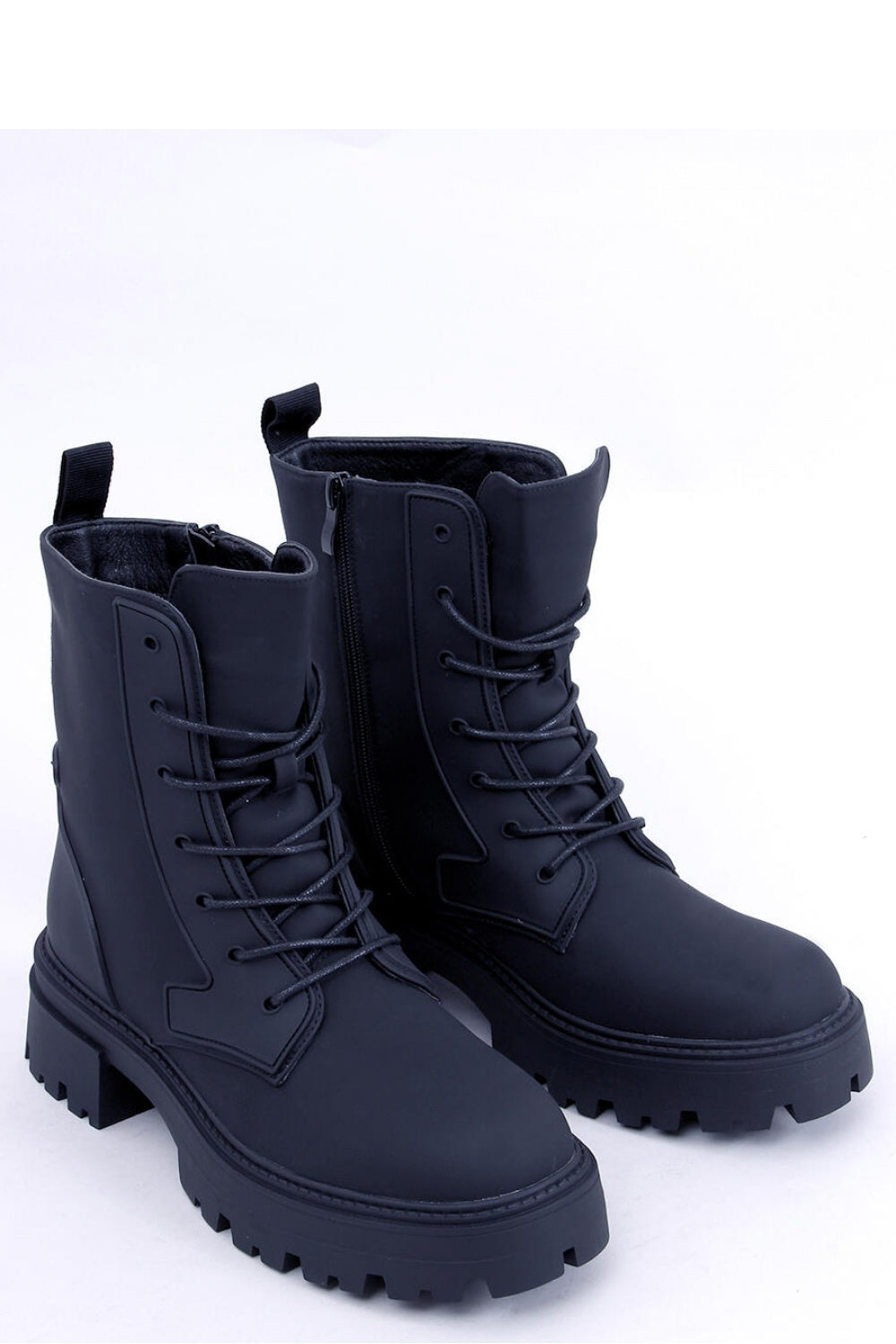 Inello black lace-up heeled shoes model 171643 front view