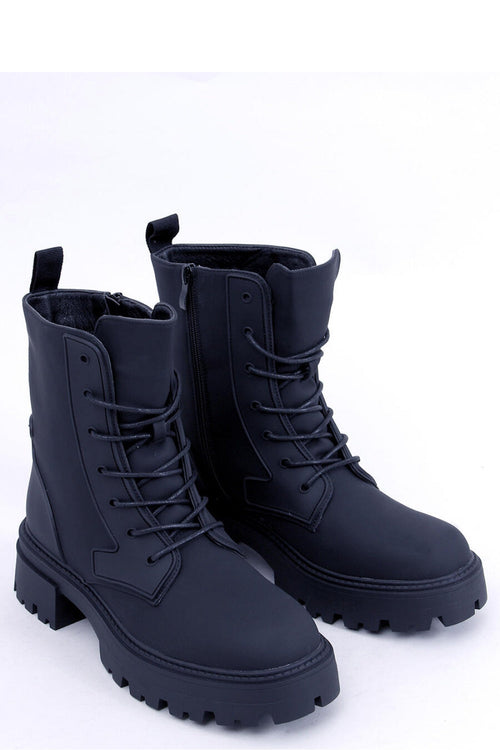 Inello black lace-up heeled shoes model 171643 front view