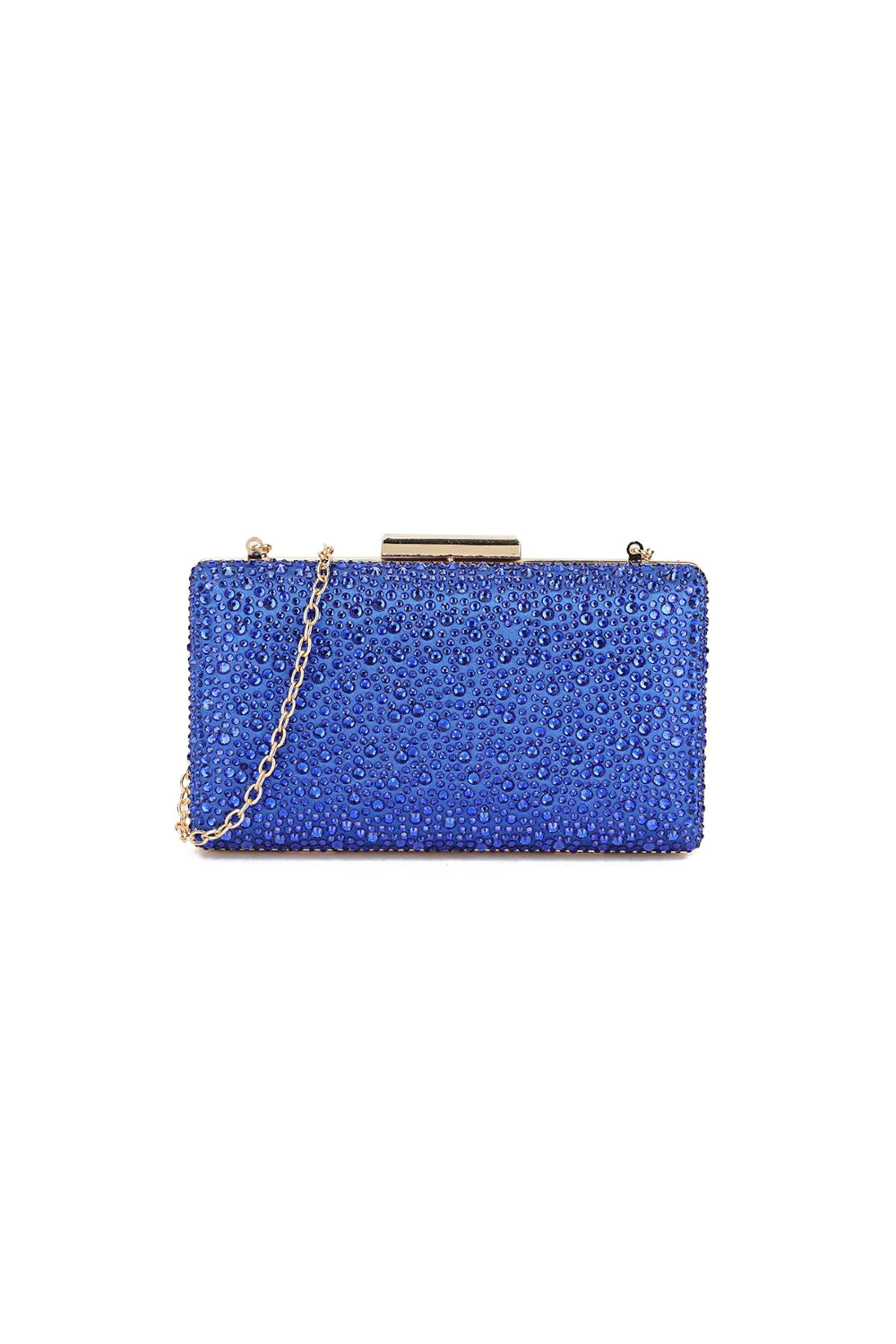 Aftershock London royal blue glitter evening clutch bag product image