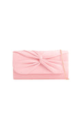 Aftershock London pink faux suede knot clutch bag product image