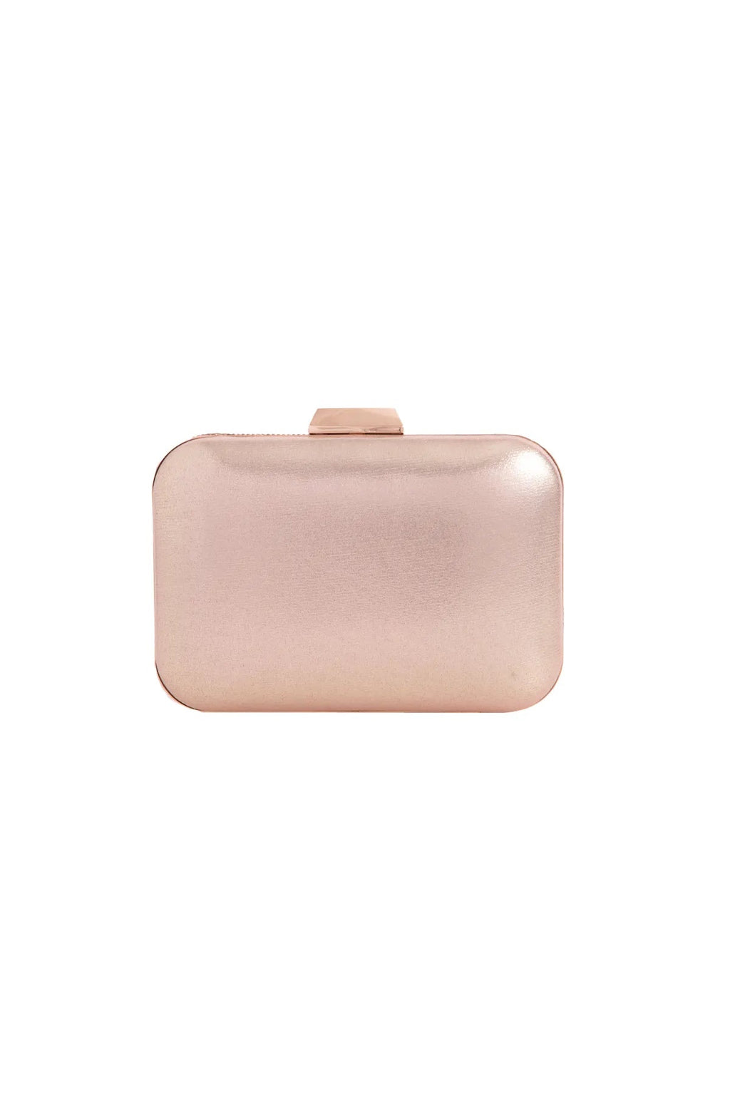 Aftershock London rose gold diamante evening clutch bag detail image
