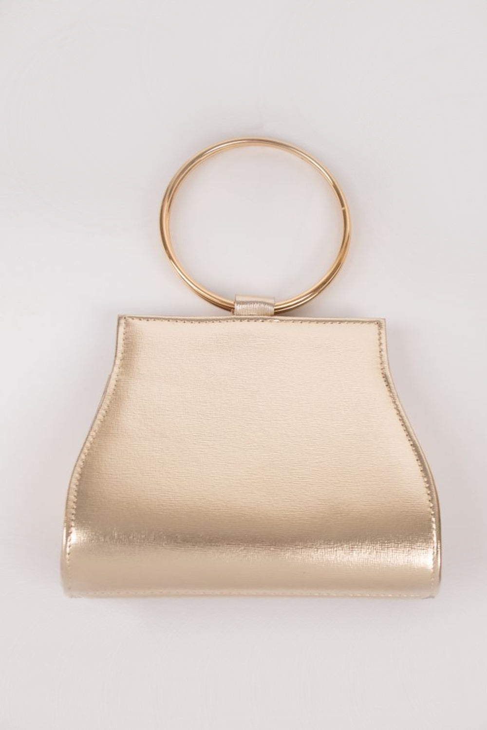 Aftershock London gold diamante clutch bag side detail