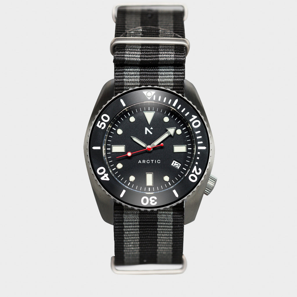 Rotate North Arctic 43mm 500m automatic dive watch with Classic NATO strap