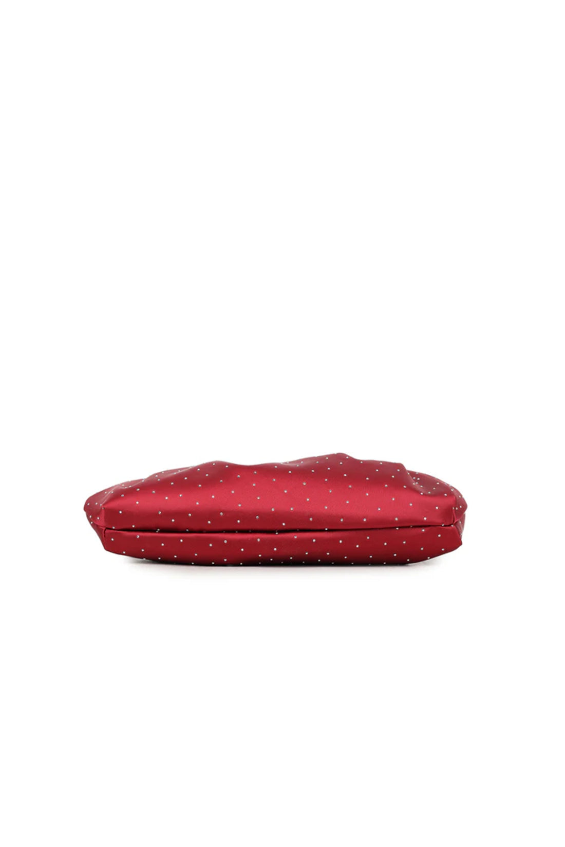 Aftershock London cherry red satin ruched clutch bag product detail