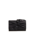 Aftershock London black evening clutch bag with bow detail product image