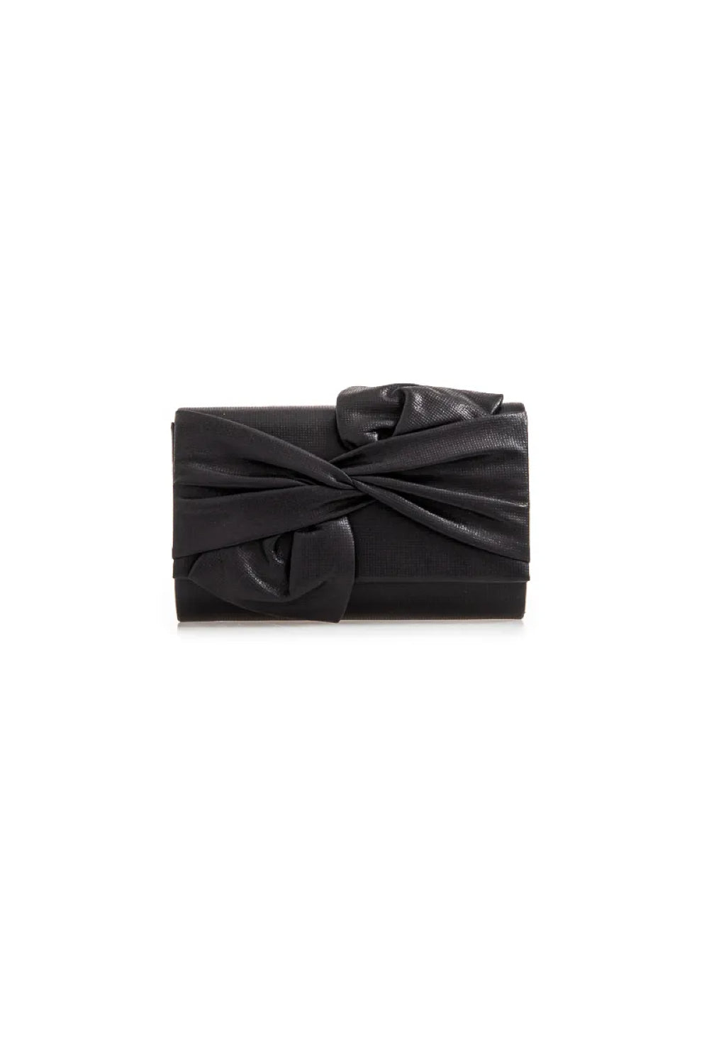 Aftershock London black evening clutch bag with bow detail product image