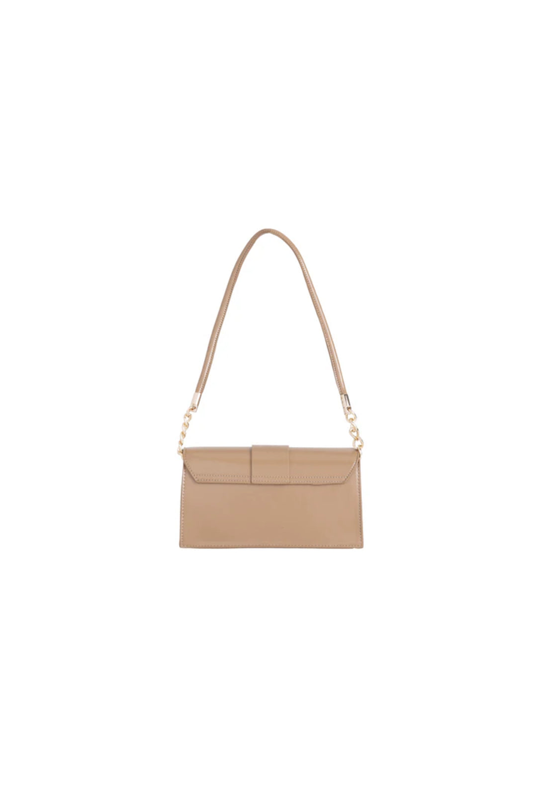 Aftershock London beige faux leather clutch bag open detail