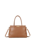 Aftershock London brown faux leather convertible handbag front view