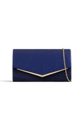 Aftershock London navy glitter envelope clutch bag front product image