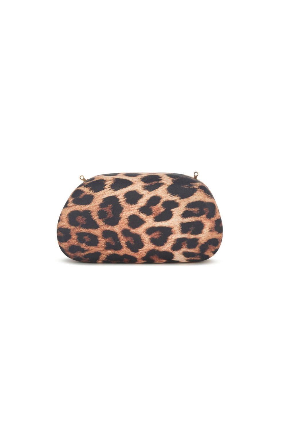 Aftershock London gold leopard clutch bag pattern close-up
